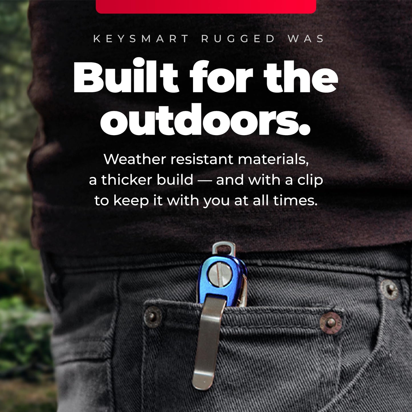 KeySmart Rugged - Multitool Key Holder for Keychain w/Bottle Opener and Pocket Clip, Key Organizer for Key Chain, EDC Keychains, Key Ring for Car Fobs Key Chains, Expandable (Up to 14 Keys, Blue)