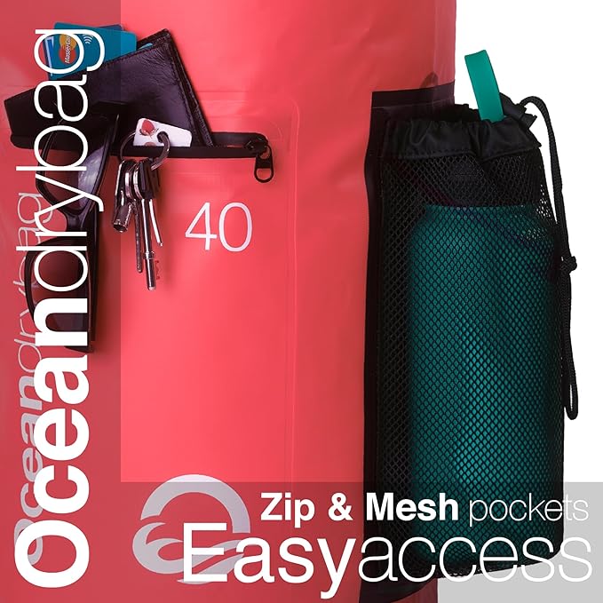 Oceandrybag - Waterproof Dry Bag Backpack - Floating Dry Sack Portable for Kayaking, Beach, Rafting, Boating, Hiking, Camping, Fishing with Waterproof Phone Case