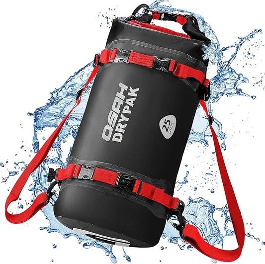 Waterproof Dry Bag - Motorcycle Luggage Tail Bag with Straps for Back Seat, Roll Top Lightweight Waterproof Backpack Sack for Travel, Swimming, Boating, Kayaking, Camping and Beach