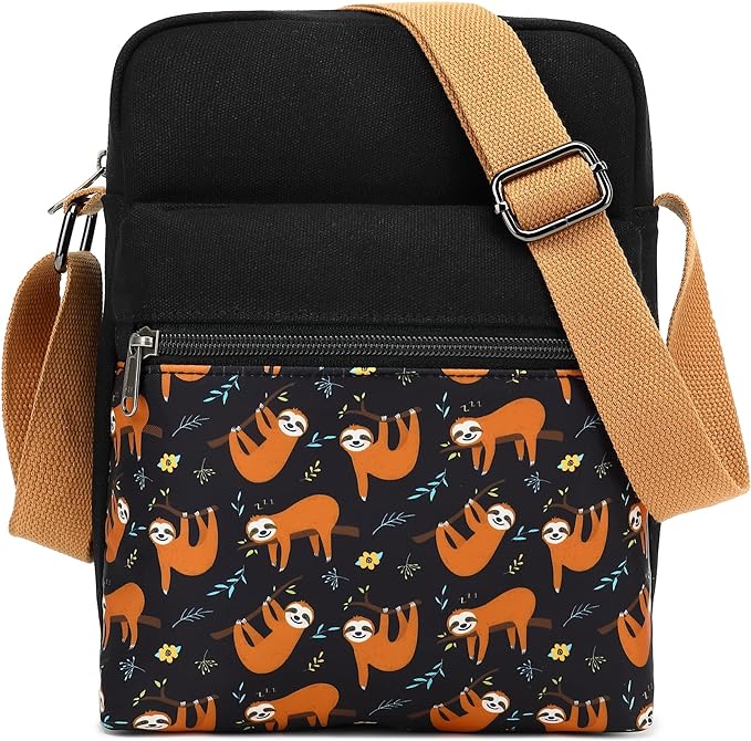 Leaper Girls Crossbody Purses for Kids 2 PCS Cross Body Bag Women Messenger Bag Girls Canvas Bag Cross Body Purse Set