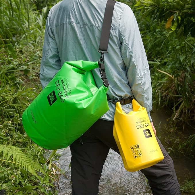 Waterproof Dry Bag Backpack 5L/10L/20L/30L/40L, Roll Top Floating Waterproof Storage Bags for Kayaking, Boating, Swimming, Hiking, Camping and Fishing