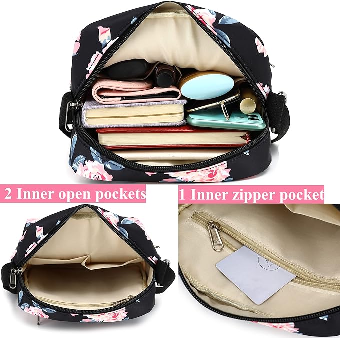 Leaper Girls Crossbody Purses for Kids 2 PCS Cross Body Bag Women Messenger Bag Girls Canvas Bag Cross Body Purse Set