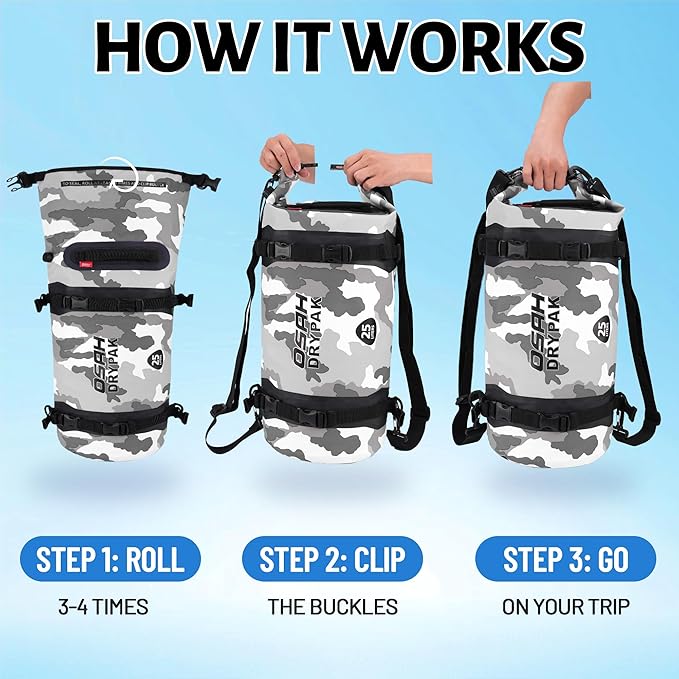 Waterproof Dry Bag - Motorcycle Luggage Tail Bag with Straps for Back Seat, Roll Top Lightweight Waterproof Backpack Sack for Travel, Swimming, Boating, Kayaking, Camping and Beach