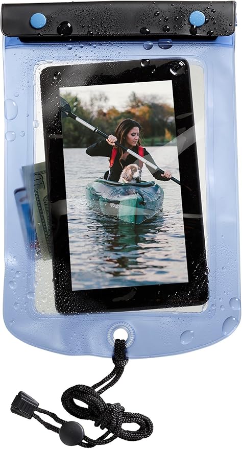 WaterSeals Waterproof Zip Multipurpose Pouch, Blue, Tablet (8x6.875)