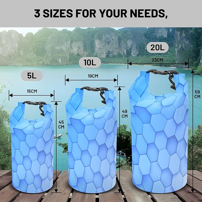 Waterproof Dry Bag,Roll Top Waterproof Backpack 2L/5L/10L/20L/30L/40L Floating Lightweight Bags for Kayaking, Boating, Fishing, Swimming Camping