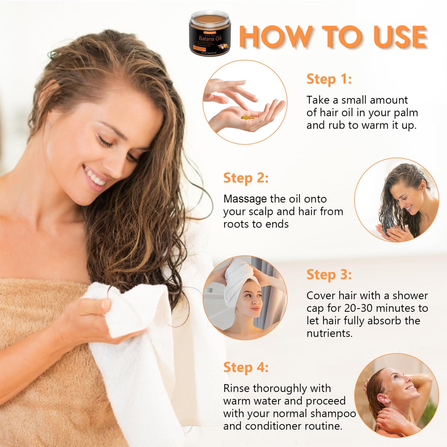 Dr. Sebi Raw Batana Oil for Hair Growth - 100% Natural Pure From Honduras, Unrefined Organic for Preventing Hair Loss, Enhancing Thickness for Men & Women - 5.3 oz