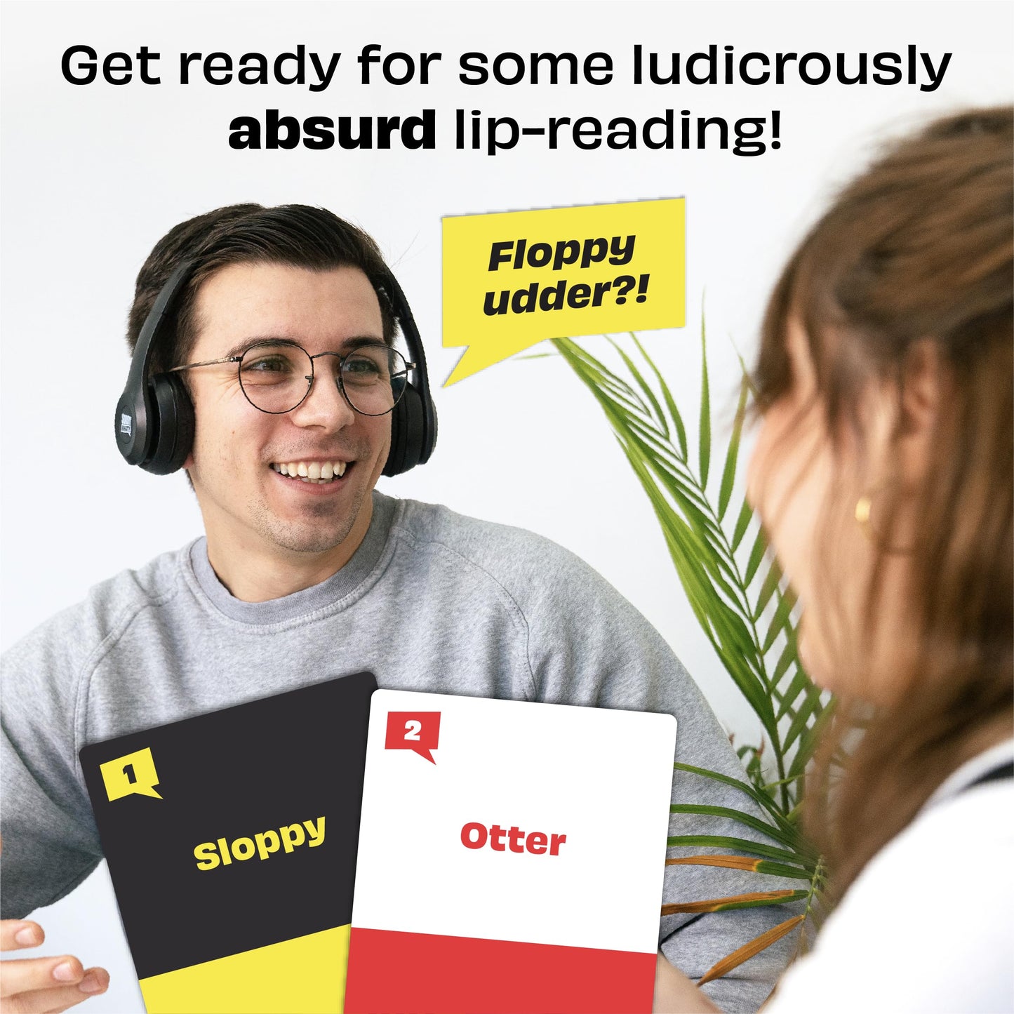 Sorry What Game - Uncensored Lip Reading Party Games for Adults - Based On The Headphone Challenge TikTok Trend - 2+ Players 40,000 Funny Phrase Combos - Card Games for Adults & Friends (Ages 17+)