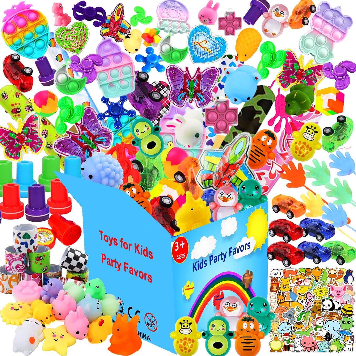 Dilycery 120 Pcs Party Favors Toy for Kids, Treasure Box Carnival Prizes for Classroom School Rewards, Christmas Stocking Stuffers, Goodie Bag Pinata Fillers Bulk Toys for Boys Girls