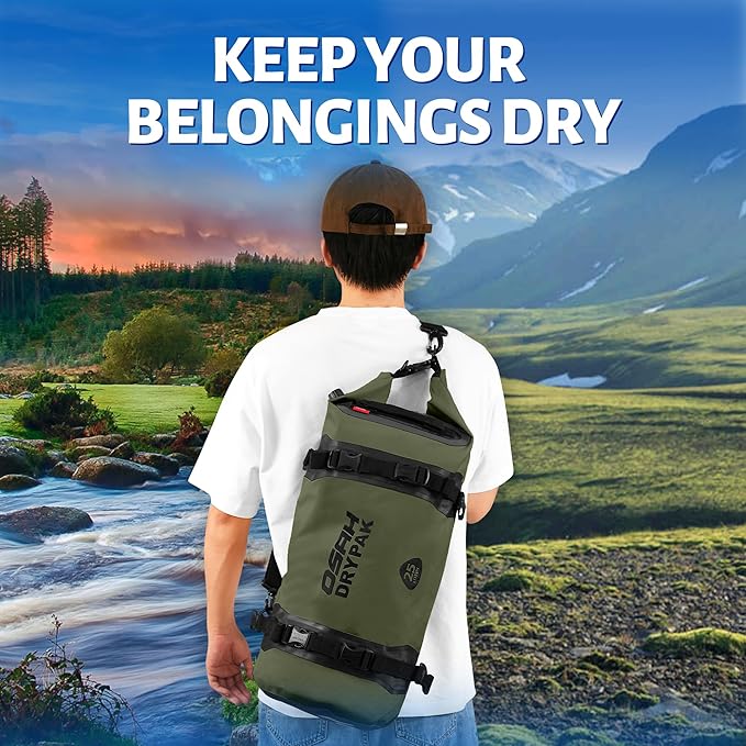 Waterproof Dry Bag - Motorcycle Luggage Tail Bag with Straps for Back Seat, Roll Top Lightweight Waterproof Backpack Sack for Travel, Swimming, Boating, Kayaking, Camping and Beach