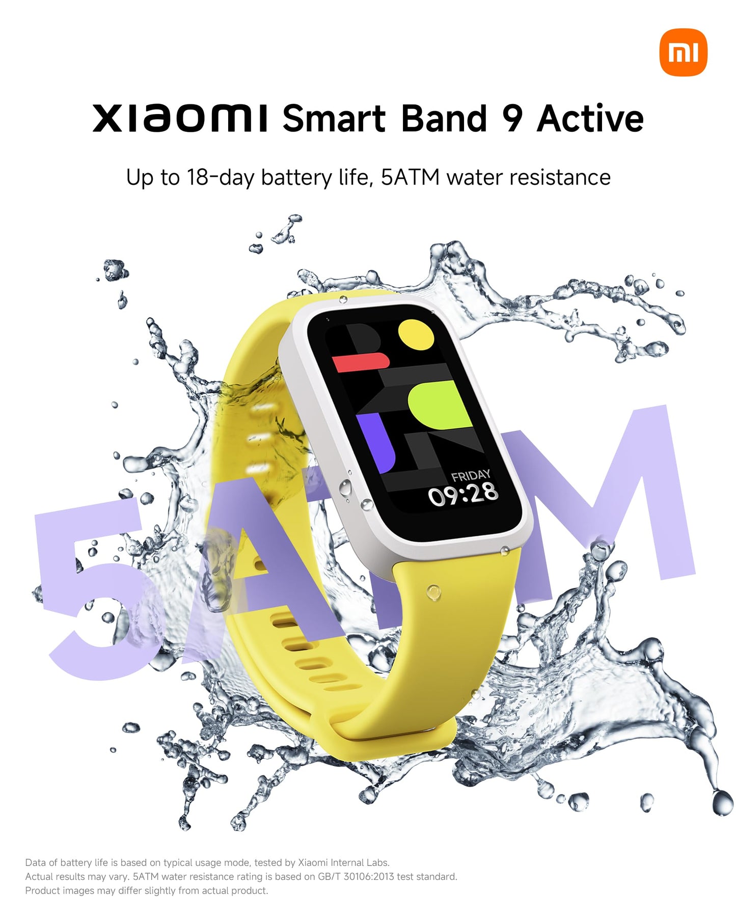 Xiaomi Smart Band 9 Active Global Version 1.47'' Display 18-Day Battery Life Modes All-Day Health and Fitness Monitoring 5ATM (Black)