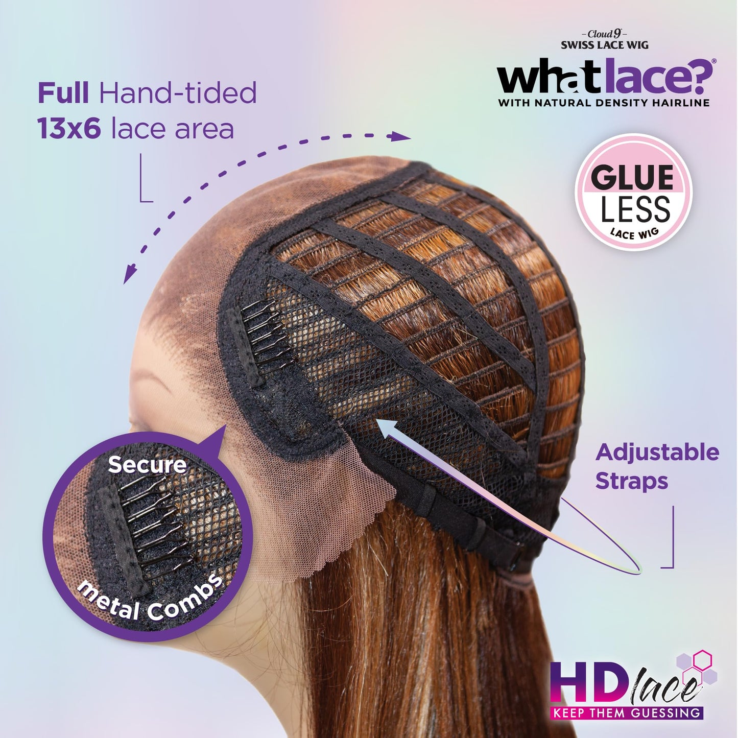 Sensationnel What lace 13x6 wigs - latisha lacefrontal hand tied glueless synthetic with natural density preplucked hairline (Tipped Off Black and Honey Blonde T1B/27)