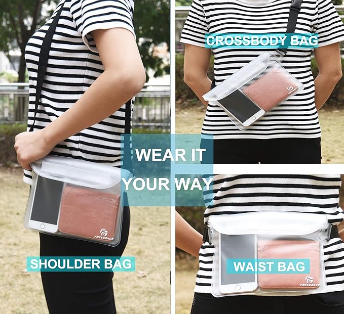 Waterproof Pouches with Waist Strap / Pouch Case Bundle Set- Keep Your Phone & Valuables Dry and Safe - Waterproof Dry Bags for Boating Swimming Snorkeling Kayaking Beach Water Parks Pool