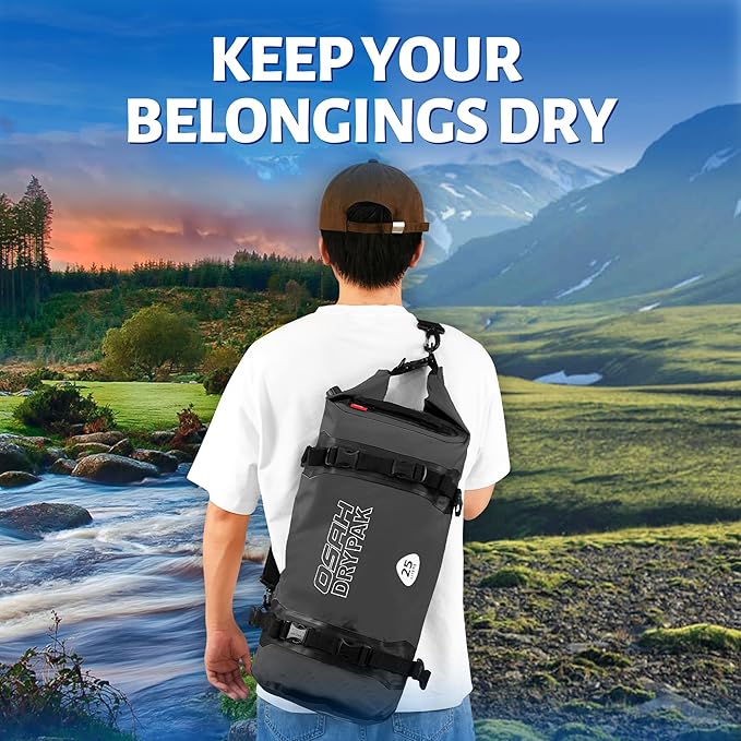 Waterproof Dry Bag - Motorcycle Luggage Tail Bag with Straps for Back Seat, Roll Top Lightweight Waterproof Backpack Sack for Travel, Swimming, Boating, Kayaking, Camping and Beach