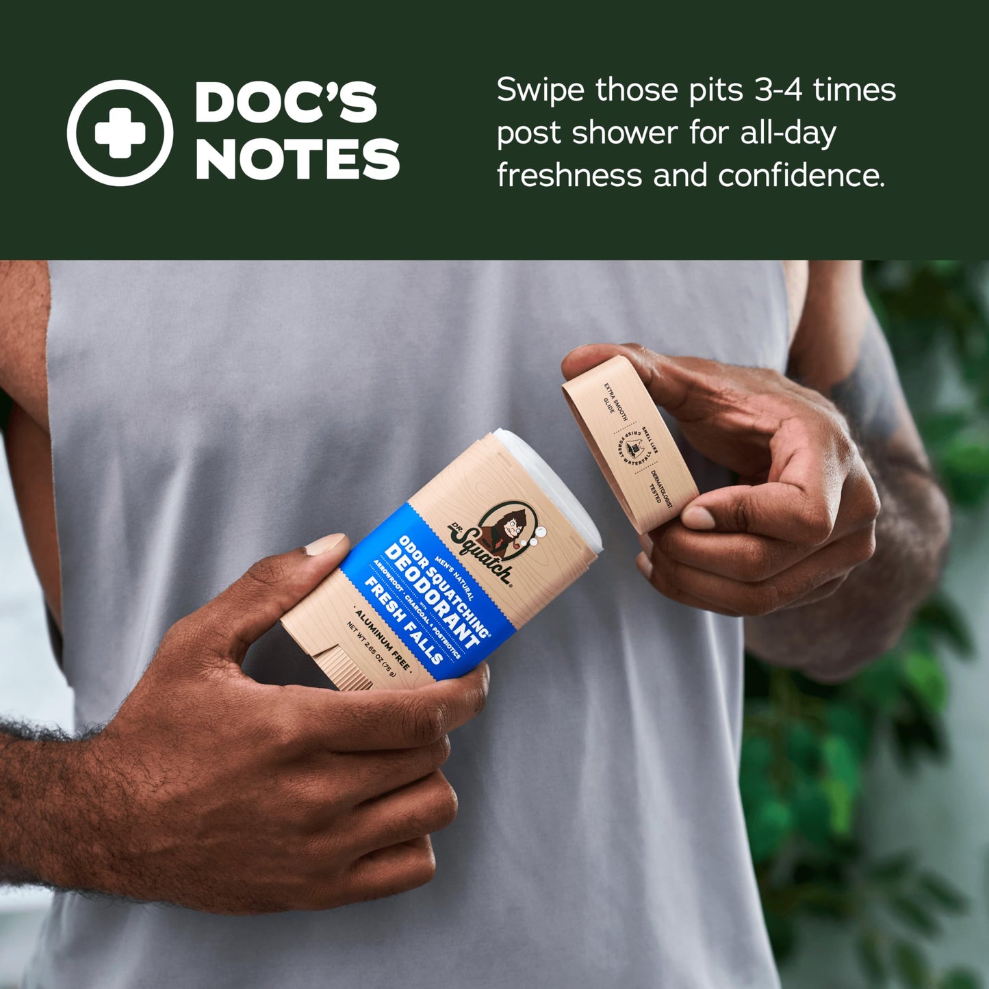 Dr. Squatch Natural Deodorant for Men – Odor-Squatching Men's Deodorant Aluminum Free - Alpine Sage + Bay Rum (2.65 oz, 2 Pack)