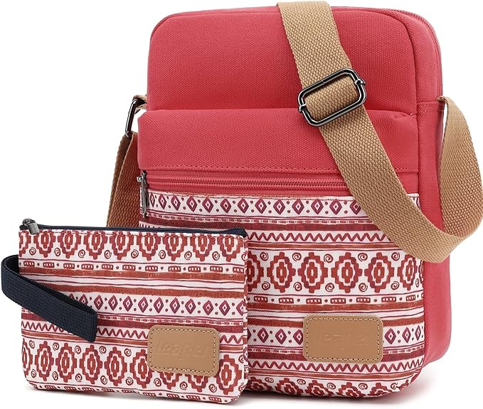 Leaper Girls Crossbody Purses for Kids 2 PCS Cross Body Bag Women Messenger Bag Girls Canvas Bag Cross Body Purse Set