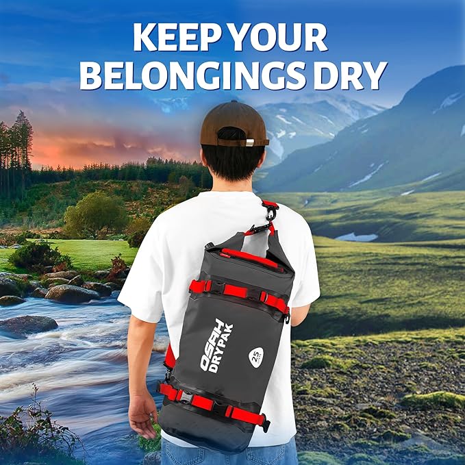 Waterproof Dry Bag - Motorcycle Luggage Tail Bag with Straps for Back Seat, Roll Top Lightweight Waterproof Backpack Sack for Travel, Swimming, Boating, Kayaking, Camping and Beach