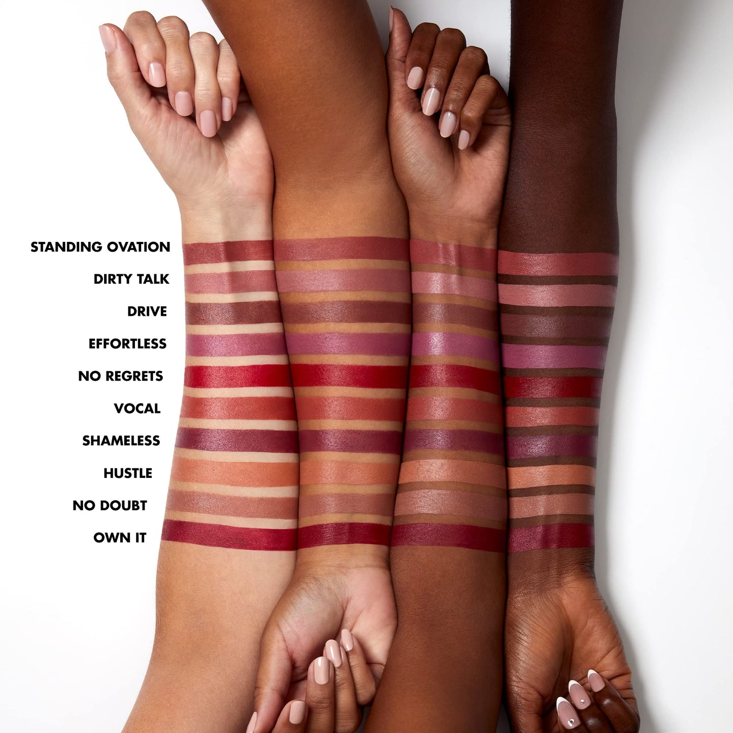 e.l.f. O Face Satin Lipstick, Richly Pigmented, Nourishing & Long-Lasting Creamy Lipstick, Infused With Jojoba, Vegan & Cruelty-Free, Untamed