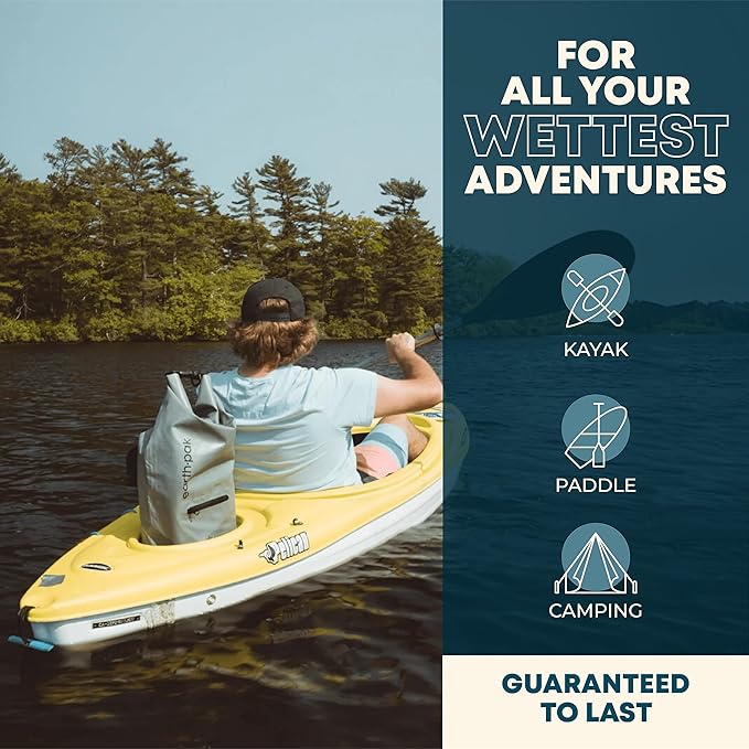 Earth Pak Waterproof Dry Bag with Zippered Pocket - Waterproof Dry Bag Backpack Keeps Gear Dry