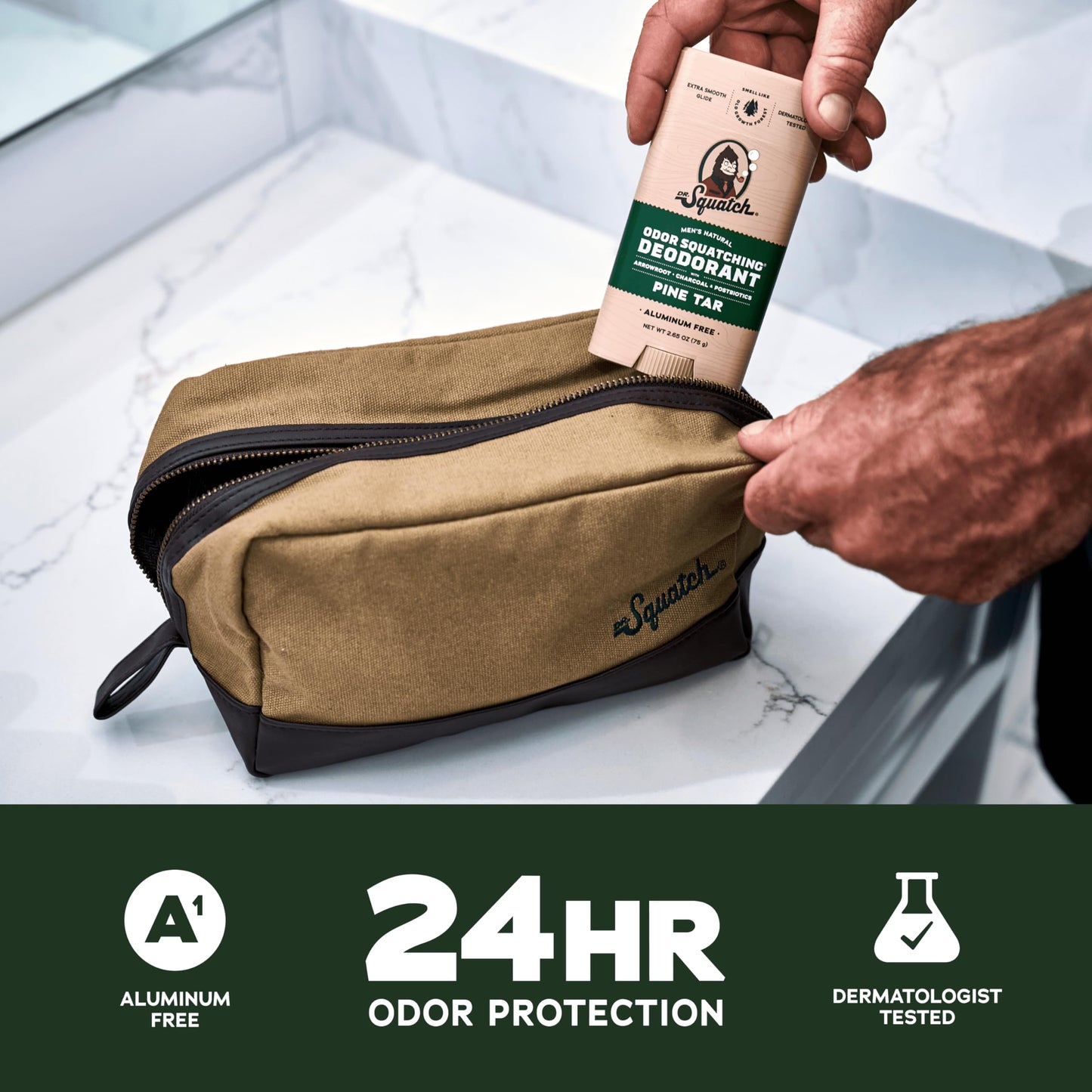 Dr. Squatch Natural Deodorant for Men – Odor-Squatching Men's Deodorant Aluminum Free - Alpine Sage + Bay Rum (2.65 oz, 2 Pack)