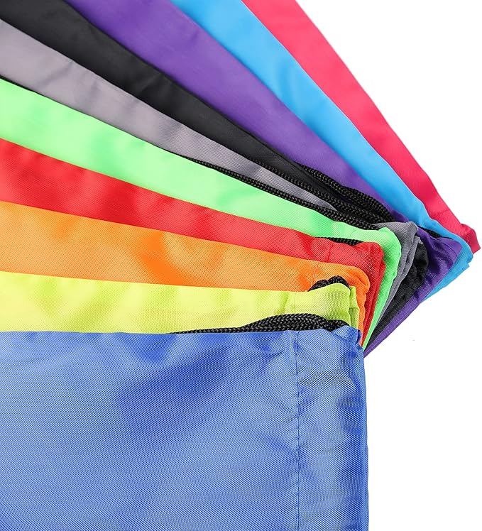 GoodtoU Drawstring Backpack 30 Pcs Draw String Sport Bag Bulk Gym Sack Drawstring Bag Nylon Bag 10 Colors