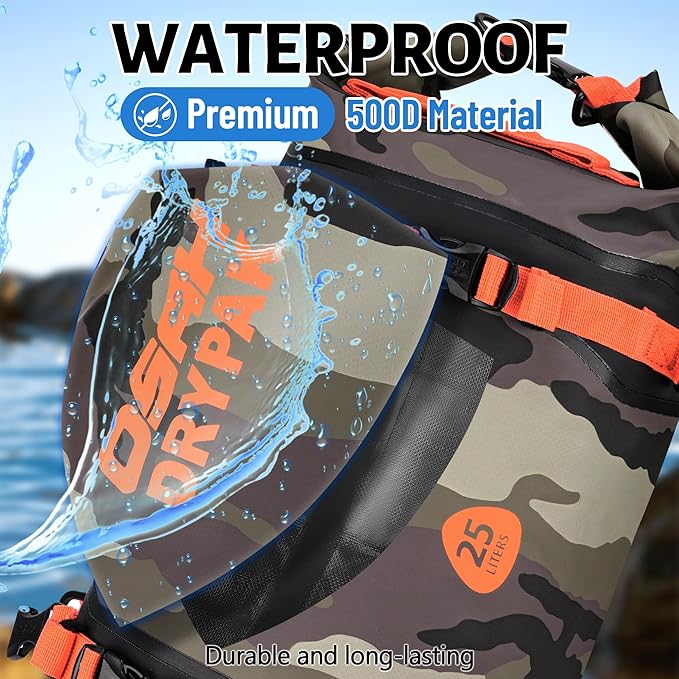 Waterproof Dry Bag - Motorcycle Luggage Tail Bag with Straps for Back Seat, Roll Top Lightweight Waterproof Backpack Sack for Travel, Swimming, Boating, Kayaking, Camping and Beach