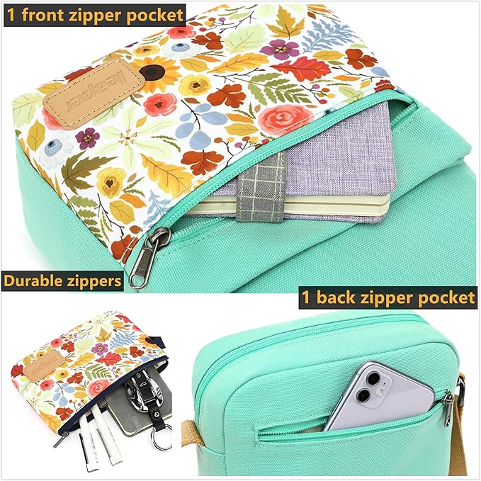 Leaper Girls Crossbody Purses for Kids 2 PCS Cross Body Bag Women Messenger Bag Girls Canvas Bag Cross Body Purse Set