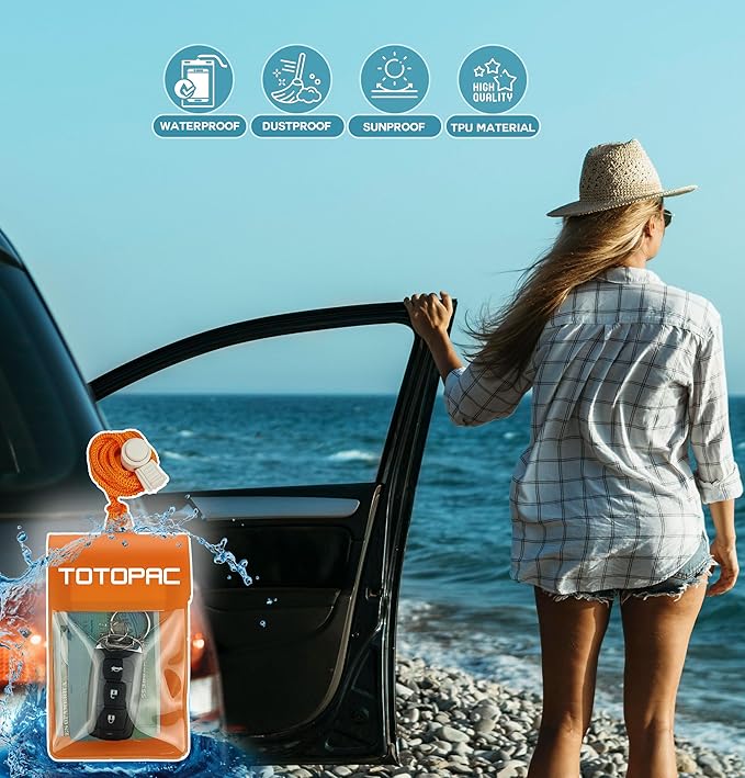 Waterproof Car Key FOB Pouch Submersible Dry Bag Holder for ID Credit Cards Cash Keys Case Swim Surf Floating Wallet