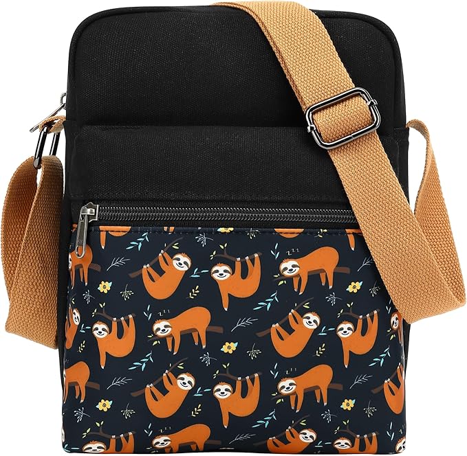 Leaper Girls Crossbody Purses for Kids 2 PCS Cross Body Bag Women Messenger Bag Girls Canvas Bag Cross Body Purse Set