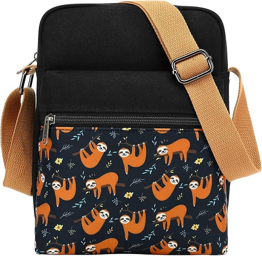 Leaper Girls Crossbody Purses for Kids 2 PCS Cross Body Bag Women Messenger Bag Girls Canvas Bag Cross Body Purse Set