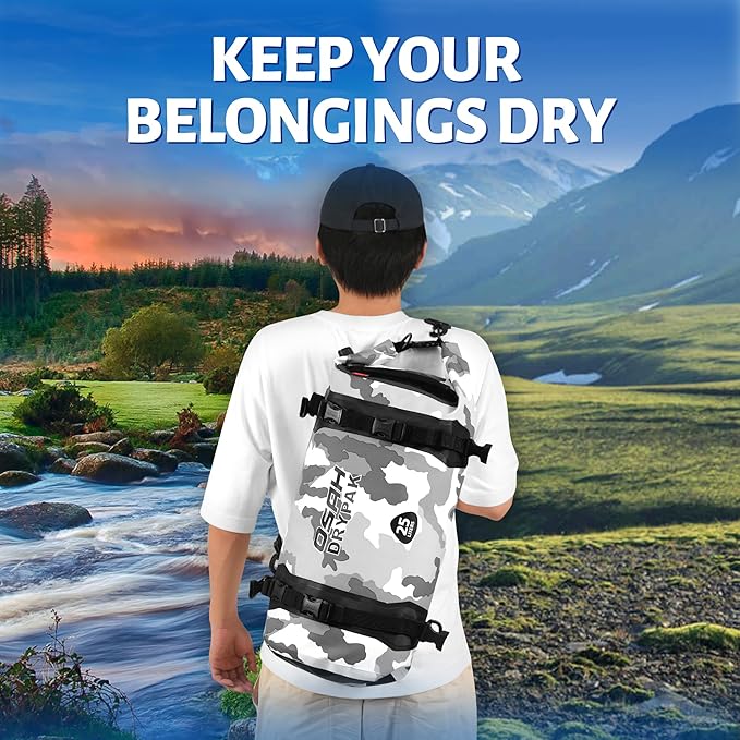 Waterproof Dry Bag - Motorcycle Luggage Tail Bag with Straps for Back Seat, Roll Top Lightweight Waterproof Backpack Sack for Travel, Swimming, Boating, Kayaking, Camping and Beach