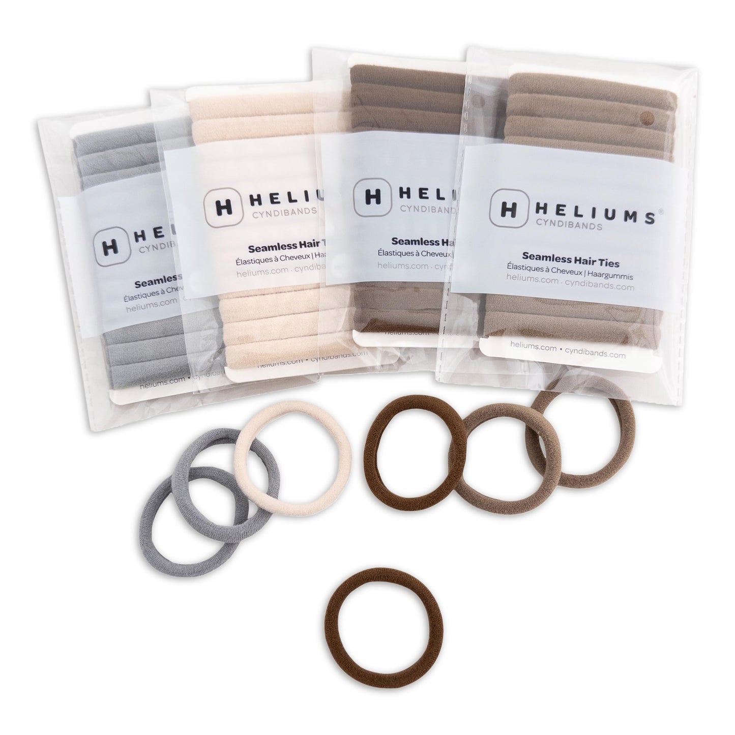 Cyndibands Seamless Hair Ties - Royal Blue - Gentle Hair Ties No Damage, Standard Size 1.5 Inch, Soft and Stretchy Nylon Fabric Ponytail Holders - 12 Count