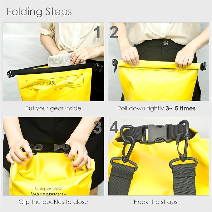 Waterproof Dry Bag Backpack 5L/10L/20L/30L/40L, Roll Top Floating Waterproof Storage Bags for Kayaking, Boating, Swimming, Hiking, Camping and Fishing