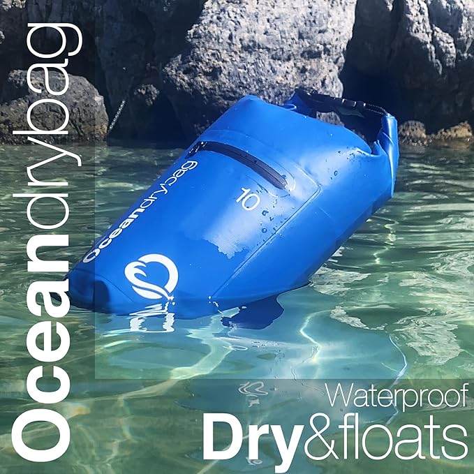 Oceandrybag - Waterproof Dry Bag Backpack - Floating Dry Sack Portable for Kayaking, Beach, Rafting, Boating, Hiking, Camping, Fishing with Waterproof Phone Case