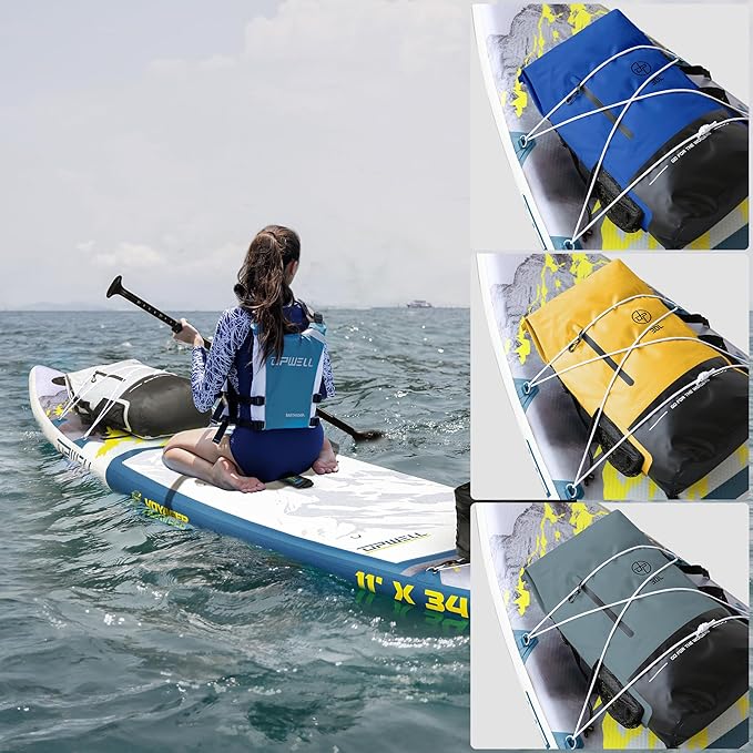 UPWELL 31L Waterproof Dry Bag Boating Backpack for Travel Hiking Camping Kayaking Hiking Swimming Floating Submersible Dry Bag blue