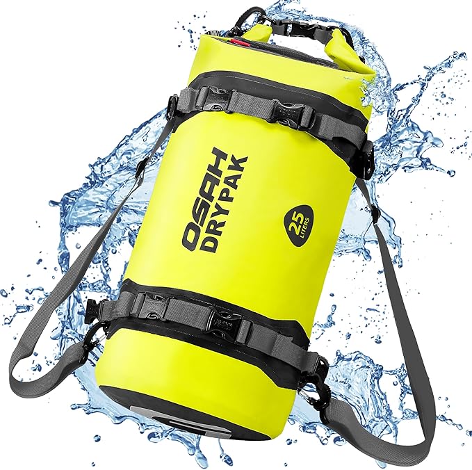 Waterproof Dry Bag - Motorcycle Luggage Tail Bag with Straps for Back Seat, Roll Top Lightweight Waterproof Backpack Sack for Travel, Swimming, Boating, Kayaking, Camping and Beach