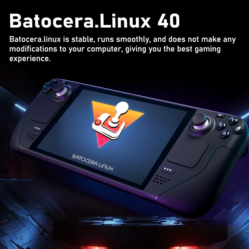 Game Card for Steam Deck with Batocera 40 Plug and Play up to 40000 Retro Games for PS3/PS2/PS1/PSP/WII/WIIU/XBOX/SS Emulators