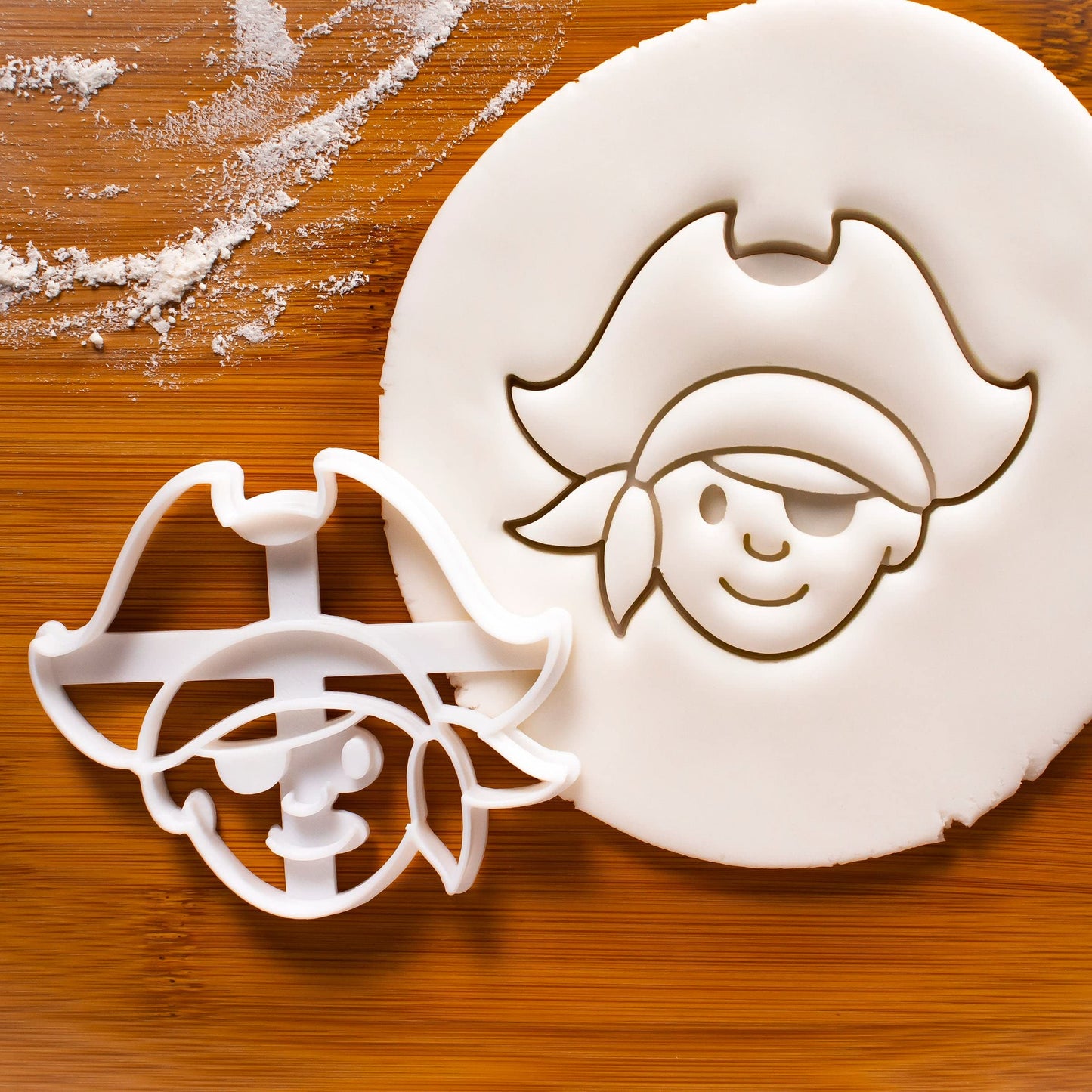 Bakerlogy Pirate Theme Cookie Cutters (Pirate Flag, Boy, Parrot) - Set of 3 Pieces