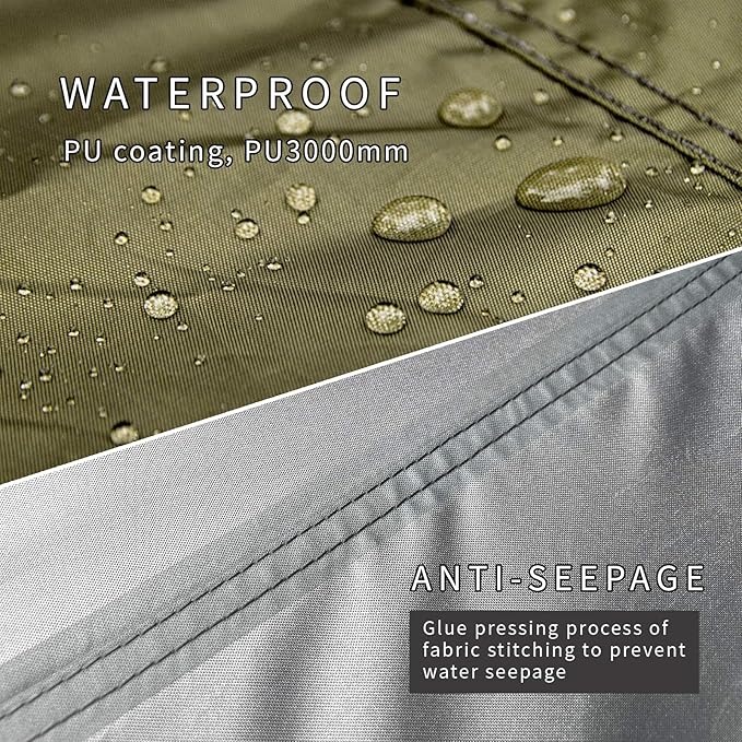 Unigear Hexagon Hammock Rain Fly,15x14FT/12x10FT Multifunctional Waterproof Camping Tarp,Lightweight and Compact Tent Tarp for Backpacking, Hiking, Traveling