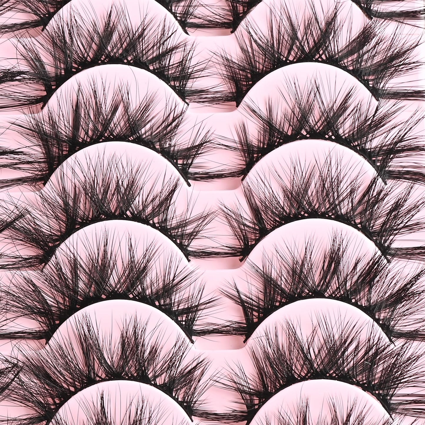 FARRED Cat Eye Lashes Wispy Fluffy False Eyelashes 14 Pairs Fake Eyelashes Natural Look Short Natural Lashes Cat Eye Lash Wispy Volume Eyelash (F22 | 6-15mm)