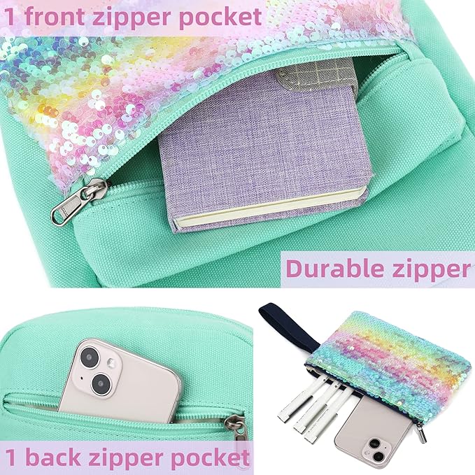 Leaper Girls Crossbody Purses for Kids 2 PCS Cross Body Bag Women Messenger Bag Girls Canvas Bag Cross Body Purse Set