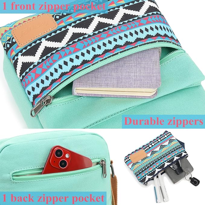 Leaper Girls Crossbody Purses for Kids 2 PCS Cross Body Bag Women Messenger Bag Girls Canvas Bag Cross Body Purse Set