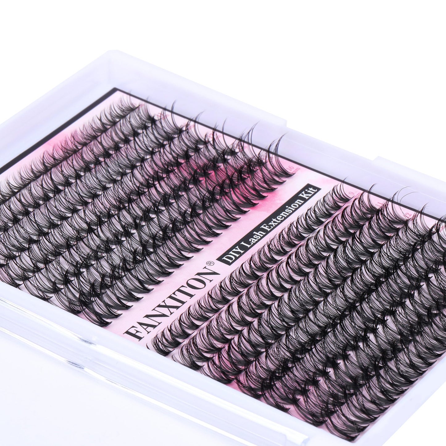 DIY Lash Extension Kit Natural Lash Clusters 30D+40D Mix 9-16 mm D Curl lndividual Lashes Lash Remover 280 pcs Wispy Eyelash Extension Kit with Lash Bond and Seal and Lash Tweezers by FANXITON