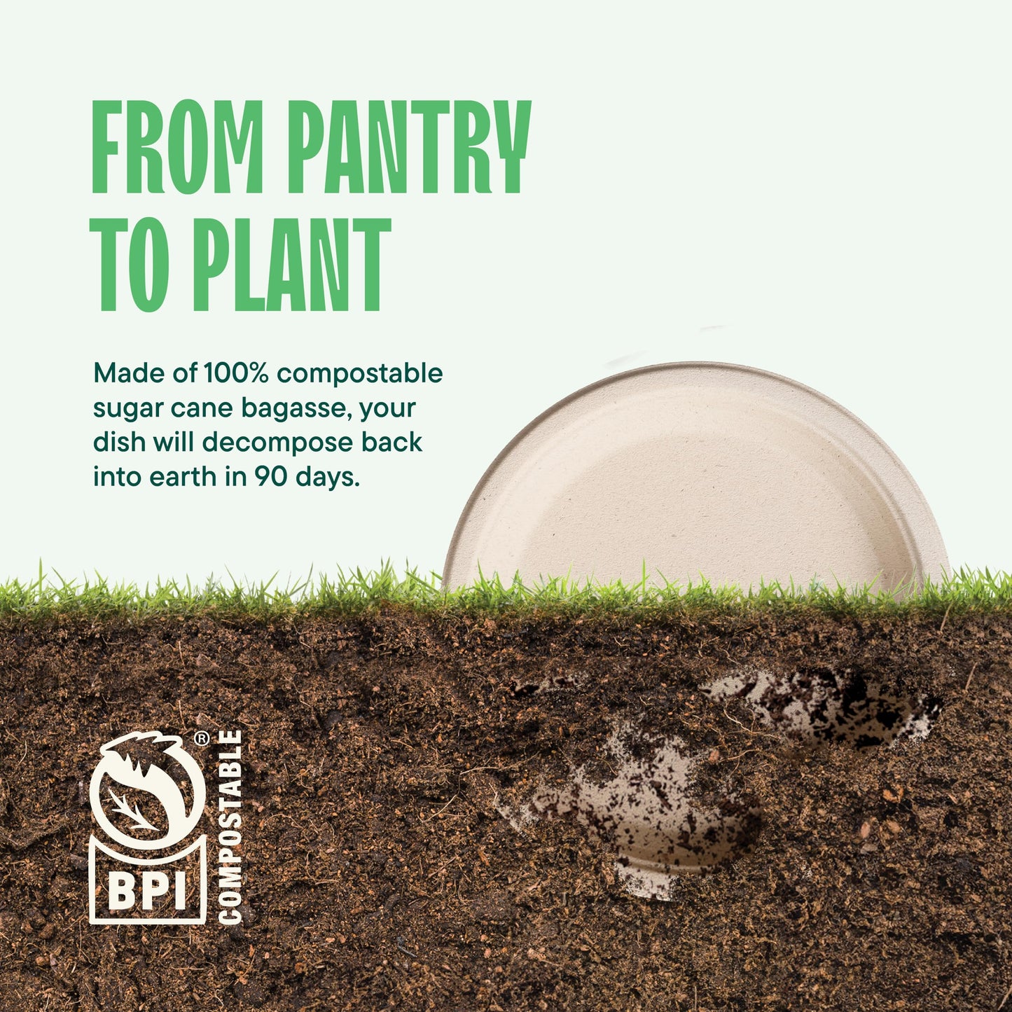 100% Compostable Paper Plates, Heavy Duty Disposable Plates [125-Pack] 9 Inch Plates - Eco-Friendly, Biodegradable Sugarcane Bagasse, Natural Unbleached Brown 9" Dinner Paper Plate Disposable