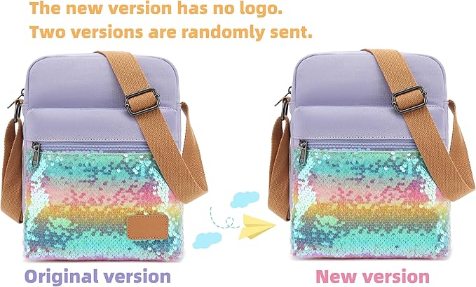 Leaper Girls Crossbody Purses for Kids 2 PCS Cross Body Bag Women Messenger Bag Girls Canvas Bag Cross Body Purse Set