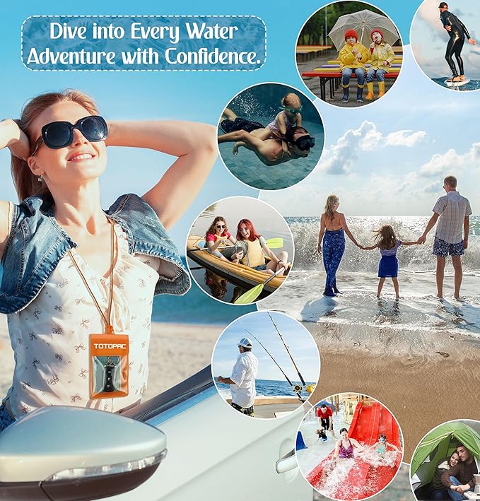 Waterproof Car Key FOB Pouch Submersible Dry Bag Holder for ID Credit Cards Cash Keys Case Swim Surf Floating Wallet