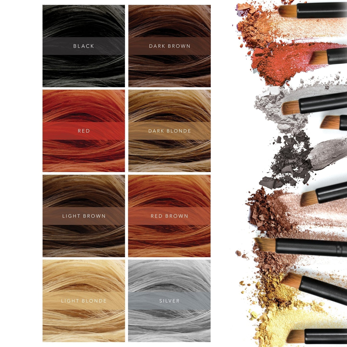 FHI Heat Hair Veil Powder Hair Filler, Red Brown