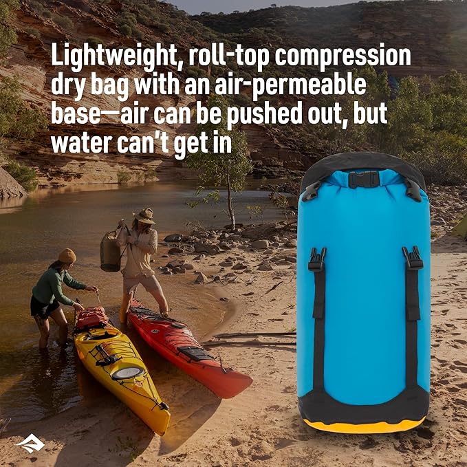 Sea to Summit eVac Compression Dry Bag, Waterproof Compression Sack, 20 Liter, High Rise Grey