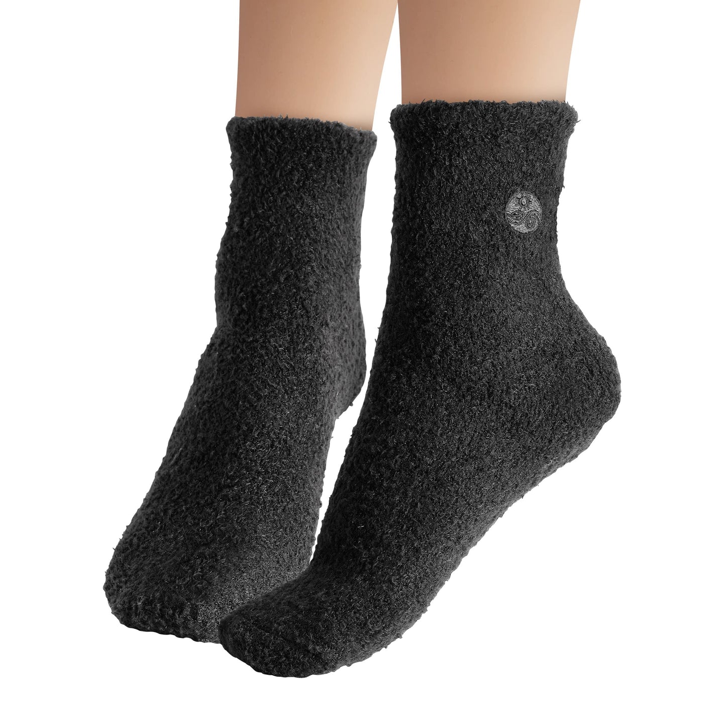 Earth Therapeutics Aloe Socks - Double Pack - Gray/Black (2 Pairs)