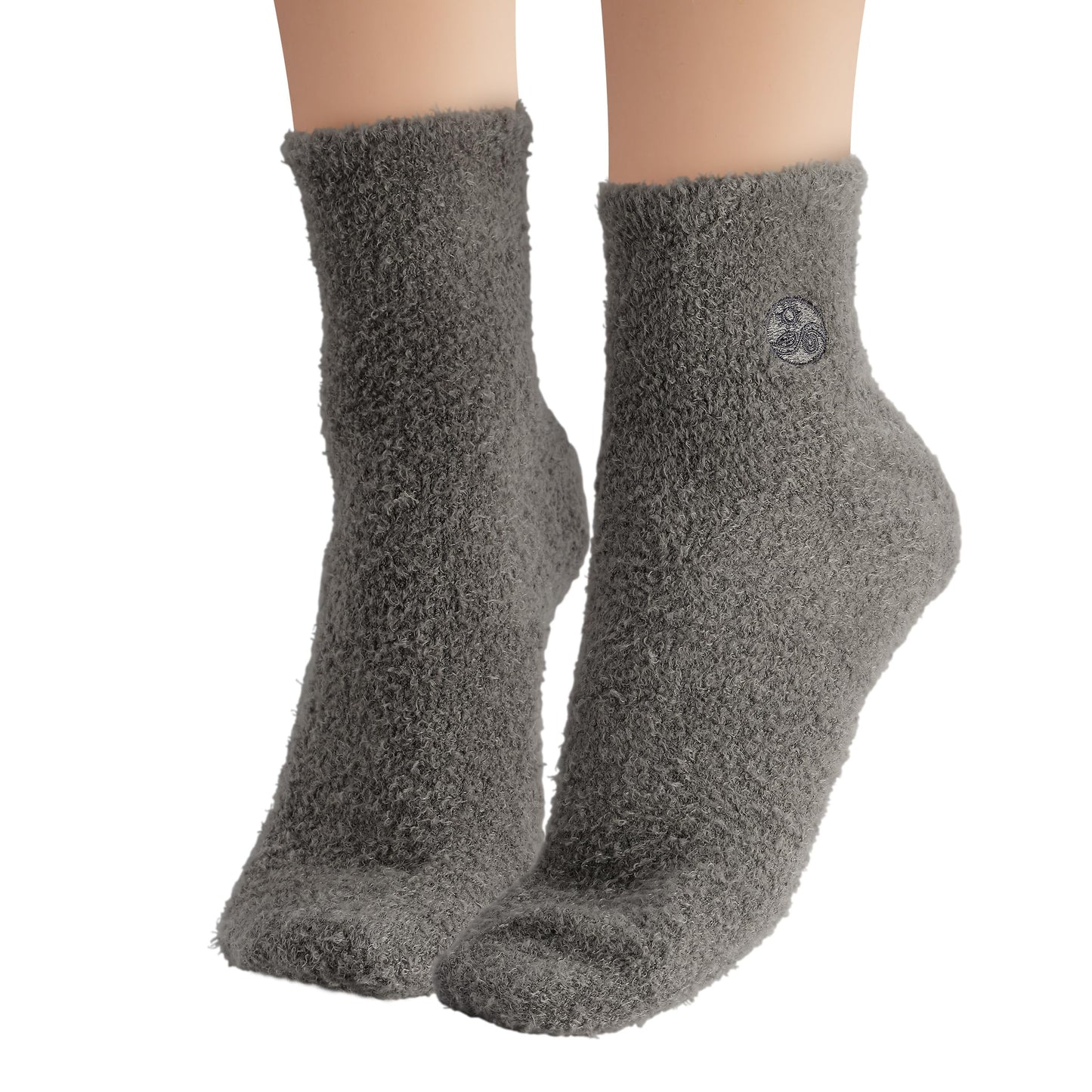 Earth Therapeutics Aloe Socks - Double Pack - Gray/Black (2 Pairs)