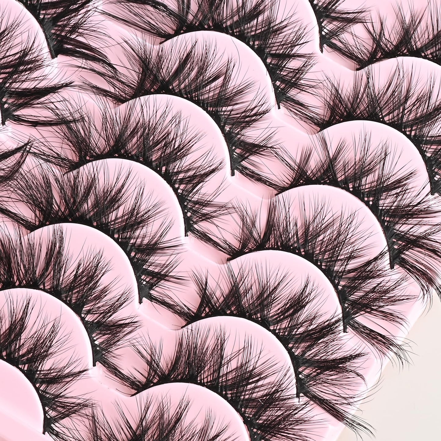 FARRED Cat Eye Lashes Wispy Fluffy False Eyelashes 14 Pairs Fake Eyelashes Natural Look Short Natural Lashes Cat Eye Lash Wispy Volume Eyelash (F22 | 6-15mm)